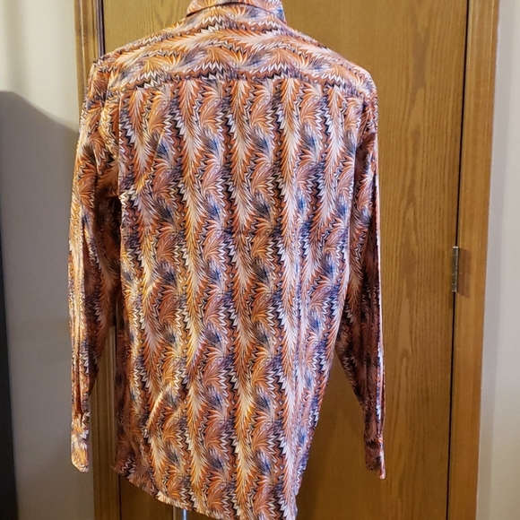 Karl knox veronelli light dress shirt orange blue - Picture 4 of 7